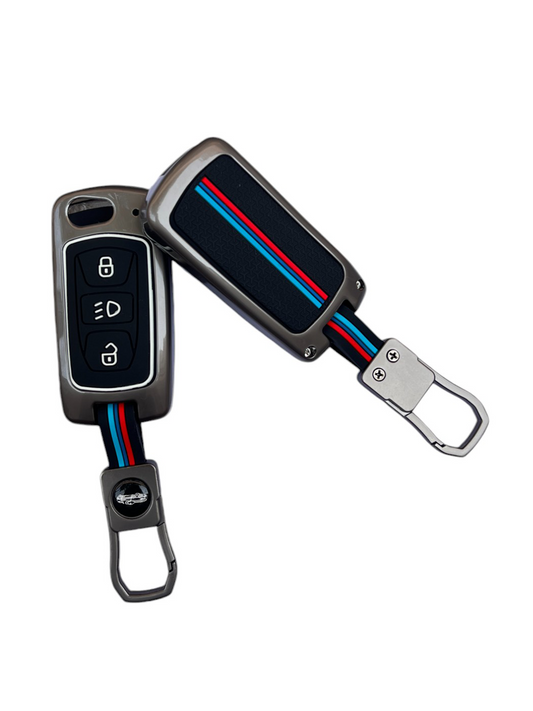Metal Key Cover For Tata | For Lower Variants - 3 Button Flip Key