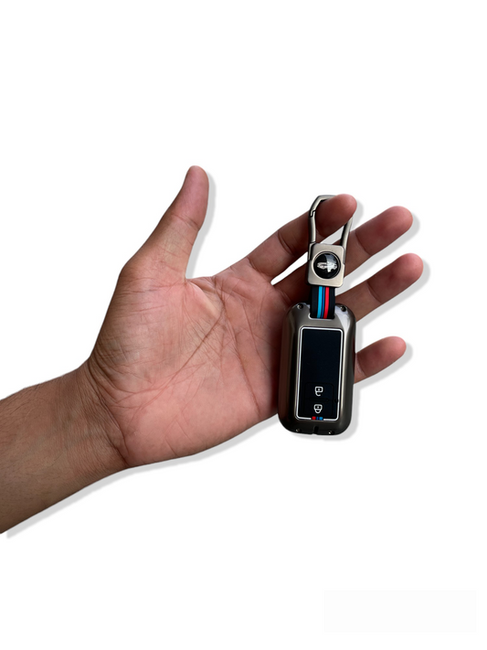 Metal Key Cover For Maruti Suzuki & Toyota | 2 Button Smart Key