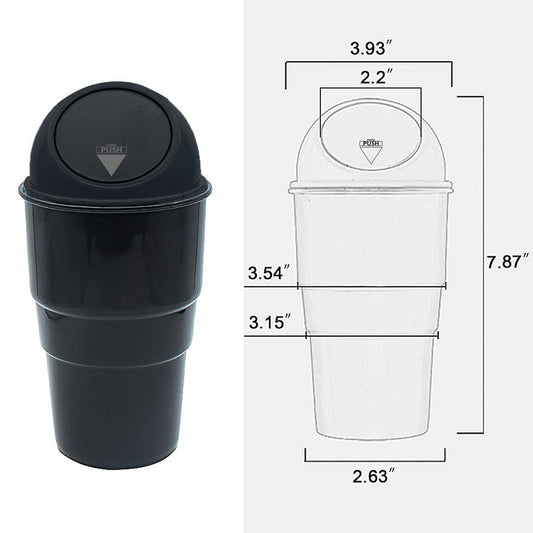 Car Dustbin / Ashtray Fits in Cup Holder or Door Pockets