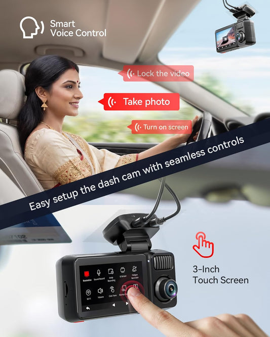 Redtiger F17 Elite 4K | 3 Channel Dashcam - Diwali Sale