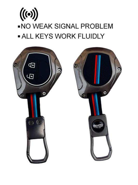 Metal Key Cover For Maruti Suzuki & Toyota | For Lower Models - 2 Button Key