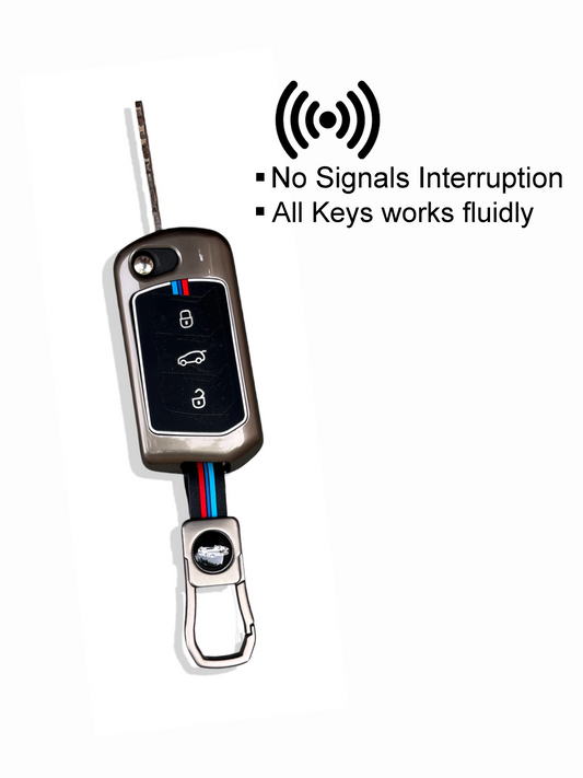 Metal Key Cover Mahindra | 3 Button Flip Key