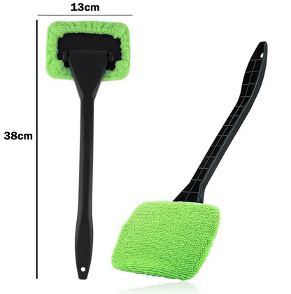 Windshield & Glass Cleaner Wiper With Microfiber Head | Washable, No Dag Dhaba