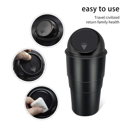 Car Dustbin / Ashtray Fits in Cup Holder or Door Pockets