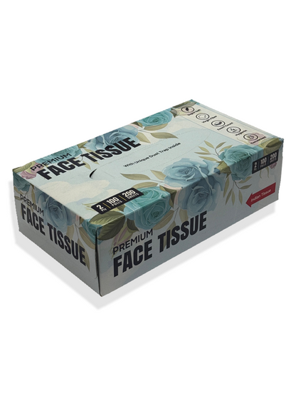 Tissue Box  2 Ply | Car Tissue - Pack of 4 (100 Pulls Per Box, 400 Sheets )