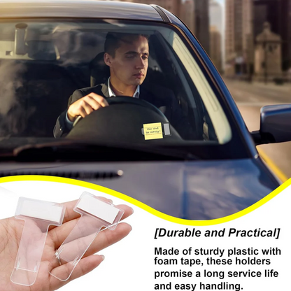 FastTag, Ticket Holder Car Windshield Clip | Pack of 2