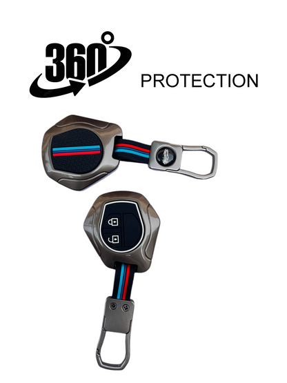 Metal Key Cover For Maruti Suzuki & Toyota | For Lower Models - 2 Button Key