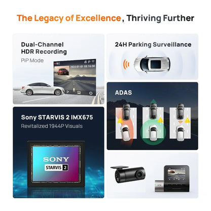 70mai A510 HDR 3K Dual Channel Dash Cam - Diwali Sale