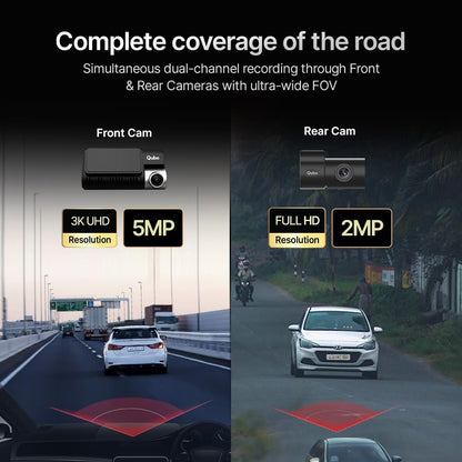 Qubo Dashcam Pro 3K Dual Channel - Diwali Sale