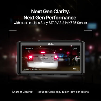 Qubo Dashcam Pro 3K Dual Channel - Diwali Sale