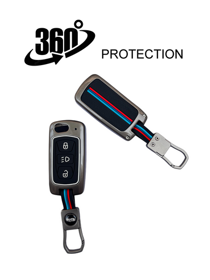 Metal Key Cover For Tata | For Lower Variants - 3 Button Flip Key