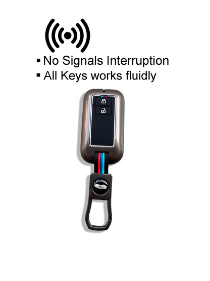 Metal Key Cover For Maruti Suzuki & Toyota | 2 Button Smart Key