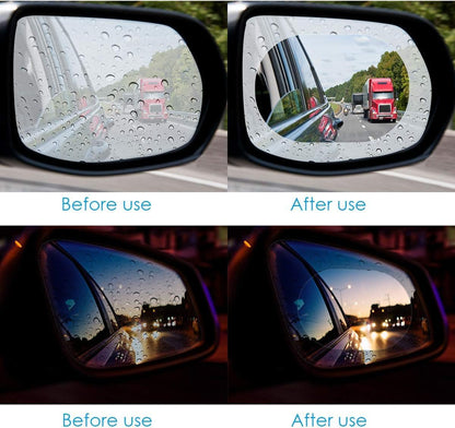 Nano coat Anti-Fog, Water Repellent Rear View Mirror Film | Protect ORVMs From Scratch - Set of 2