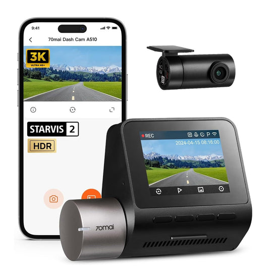 70mai A510 HDR 3K Dual Channel Dash Cam - Diwali Sale