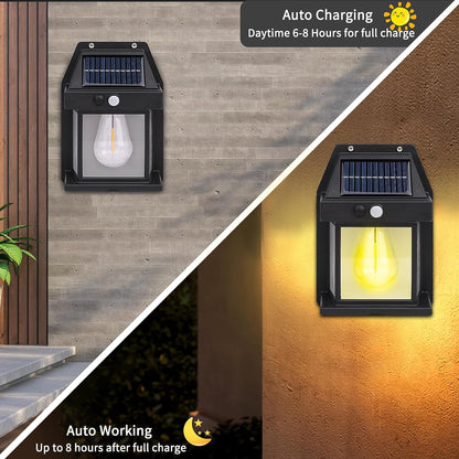 Solar Wall Light Outdoor Motion Sensor Auto Chargeable
