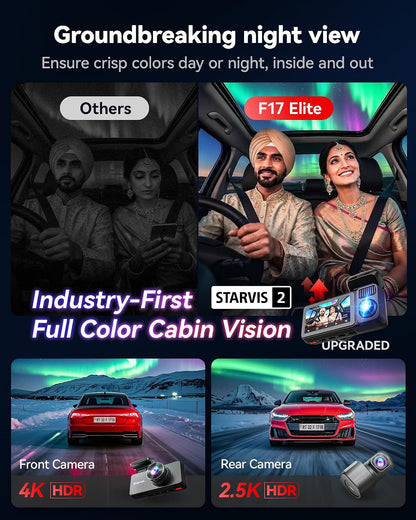 Redtiger F17 Elite 4K | 3 Channel Dashcam - Diwali Sale