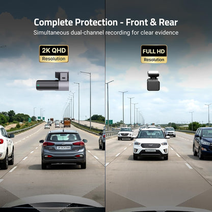 Qubo Car Dashcam Pro 2K (Front+Rear) | Diwali Sale