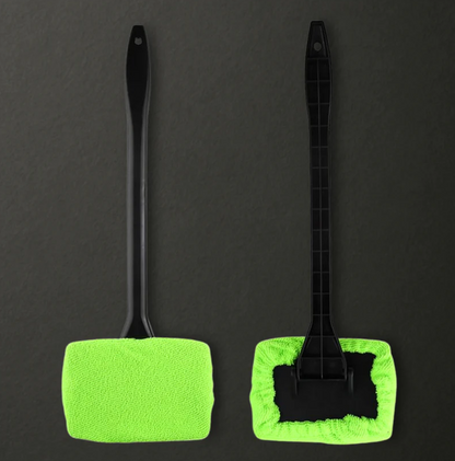 Windshield & Glass Cleaner Wiper With Microfiber Head | Washable, No Dag Dhaba