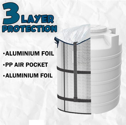 Water Tank Insulation Cover 100% Working | 3 Layer Cover, Sizes 500-1200 Litre